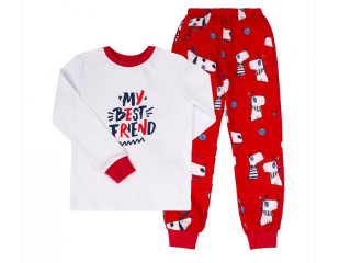 Пижама Bembi ПЖ53 бело-красный 80-146