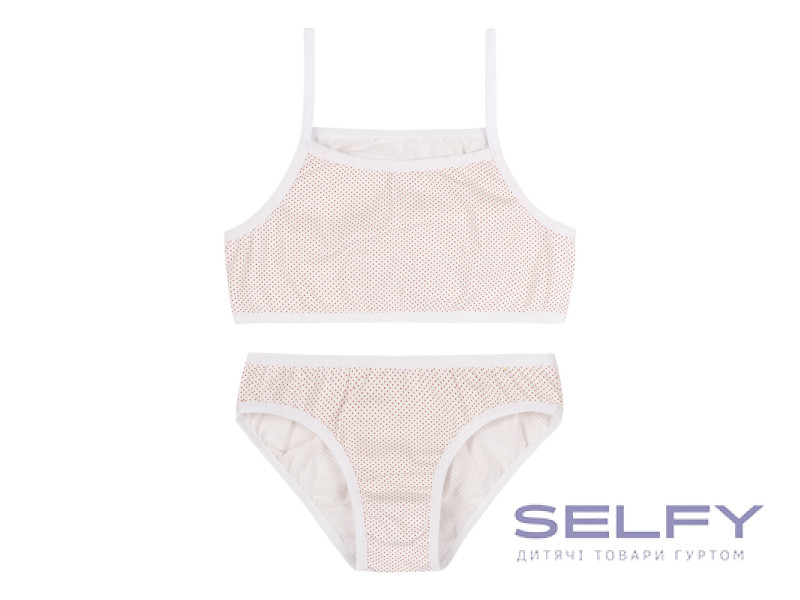 Комплект(майка, трусики) Bembi КП263 бело-красный 116-158, Фото 1