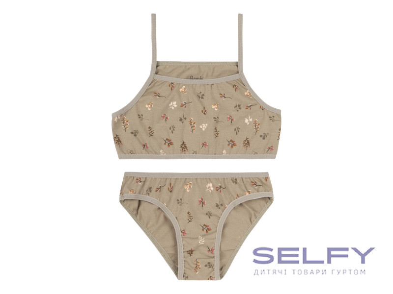 Комплект(майка, трусики) Bembi КП263 хаки 116-158, Фото 1