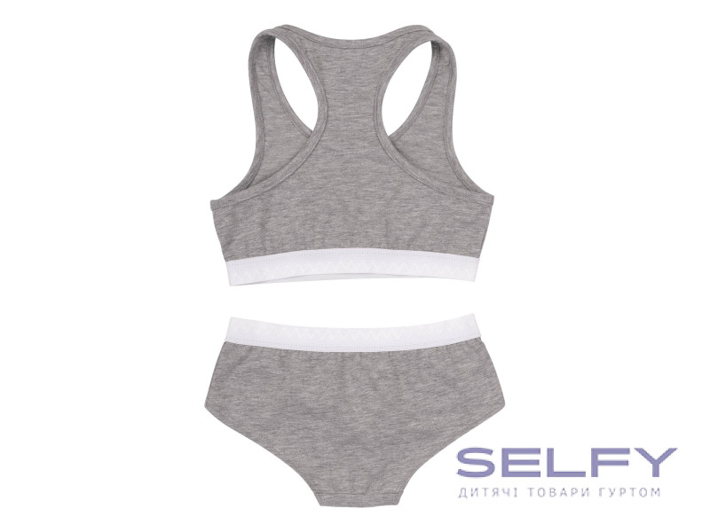 Комплект(майка, трусики) Bembi КП265 сірий 128-158, Фото 1