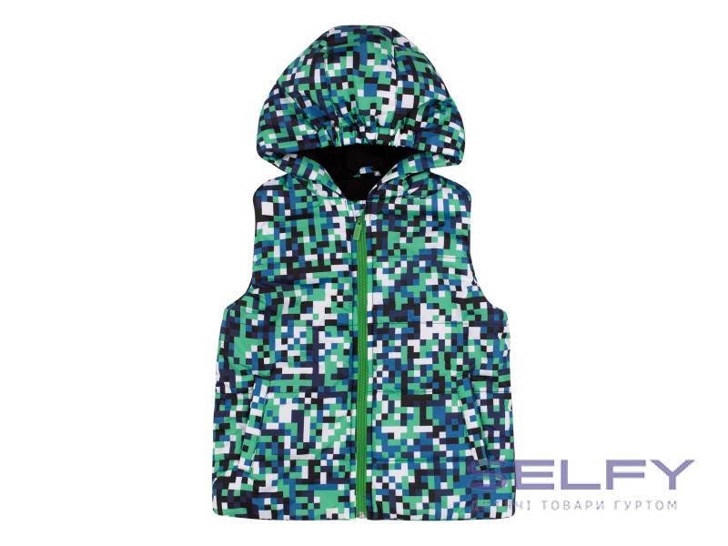 Жилет Bembi ЖЛ47 зелено-синий рисунок 80-110., Фото 1