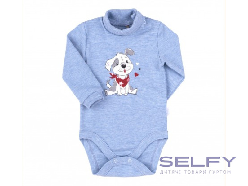 Боді Bembi БД107 меланж-блакитний 74-92, Фото 3