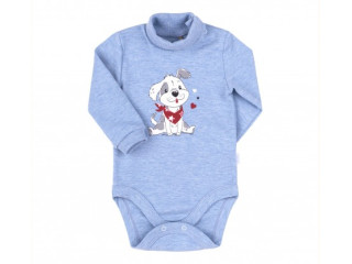 Боди Bembi БД107 меланж-голубой 74-92