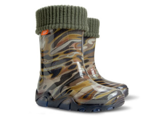 Резиновые сапожки Stormer lux print хаки 20-27