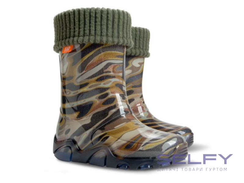 Резинові чобітки Stormer lux print хакі 28-35, Фото 1