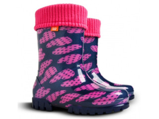 Резиновые сапожки Twister Lux print Сердце фиолетовое 28-35