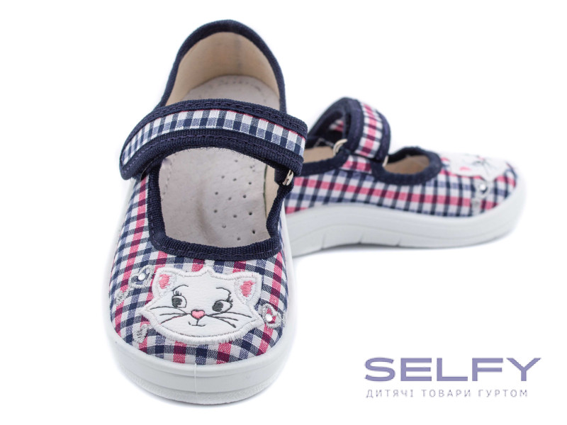 Алина 24-30 розовато-синяя клетка, котик, Фото 3