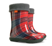 Резиновые сапожки Hawai Lux print красная клетка 28-35