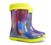 Резиновые сапожки Hawai Lux print сине-розовые разводы 20-27