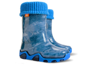 Резиновые сапожки Stormer lux print джинс, звезда 28-35