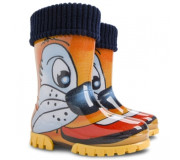 Резинові чобітки Stormer lux print рижий, кіт 20-27