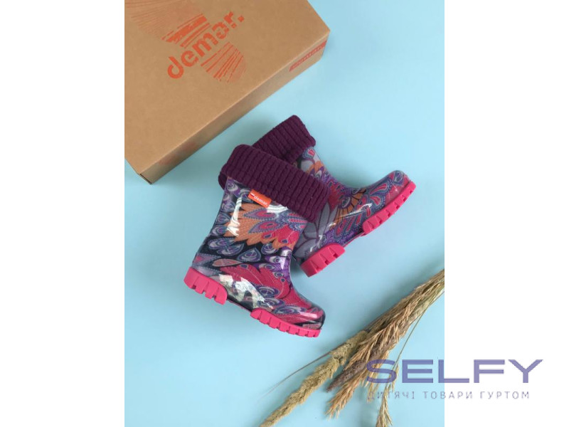 Резиновые сапожки Twister Lux print павлин 20-27, Фото 3