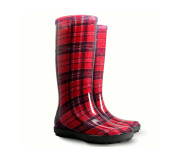 Гумові чоботи Hawai lady, червона клітинка 36-41 (без шкарпетки)