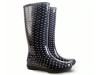 Резиновые сапоги Hawai lady, черные в горох 36-41 (без носка), Фото 4