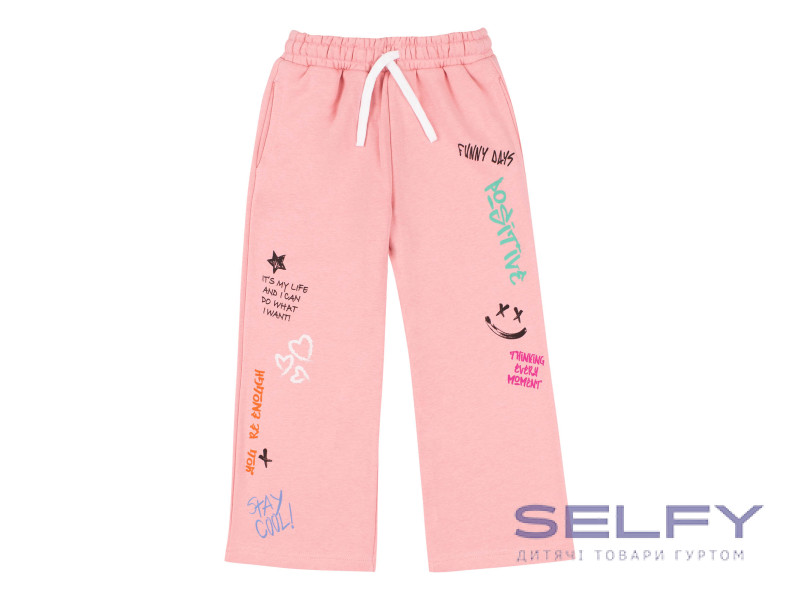 Штани Bembi  ШР807 рожевий друк 104-158, Фото 1