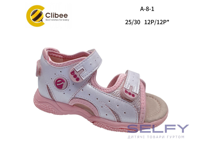Босоніжки дитячі Clibee A-8-1 pink 25-30, Фото 1