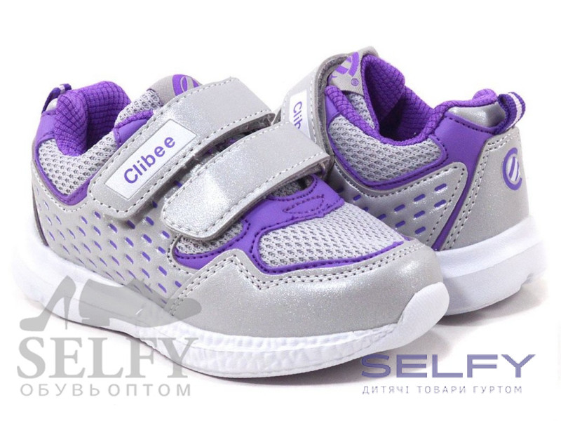 Кросівки дитячі Clibee F783 silver-purple 26-31, Фото 1