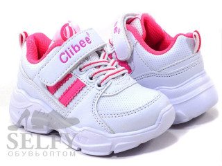 Кросівки дитячі Clibee F820 white-peach 26-31