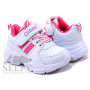 Кросівки дитячі Clibee F820 white-peach 26-31 Кросівки дитячі Clibee F820 white-peach 26-31