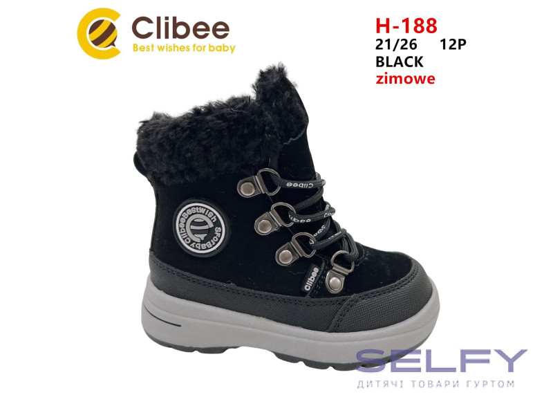 Ботинки детские Clibee H188 black 21-26, Фото 1