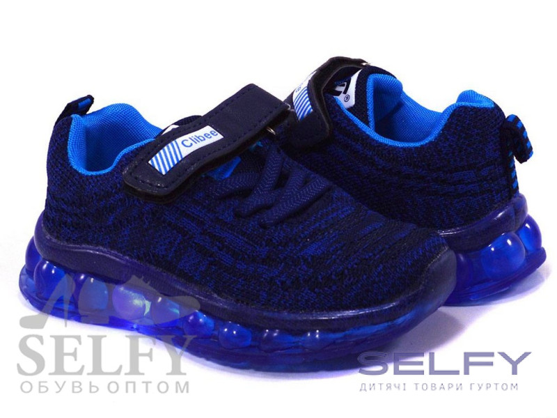 Кросівки дитячі Clibee led L-21 blue-blue 26-31, Фото 1