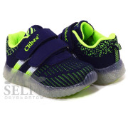 Кросівки дитячі Clibee led F878 blue-green 26-31
