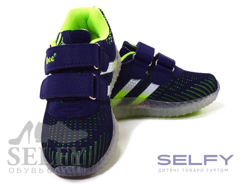 Кросівки дитячі Clibee led F878 blue-green 26-31, Фото 3