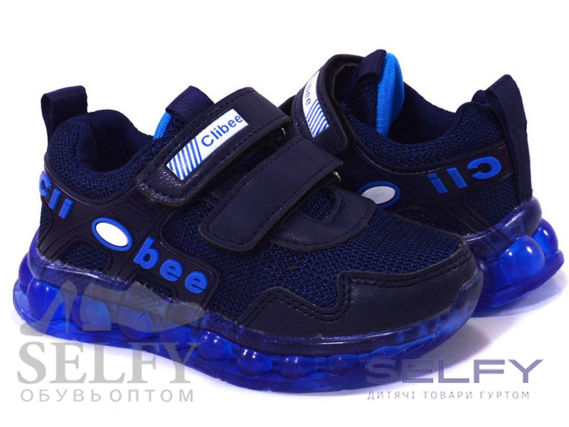 Кросівки дитячі Clibee led L-27 blue-blue 26-31, Фото 1