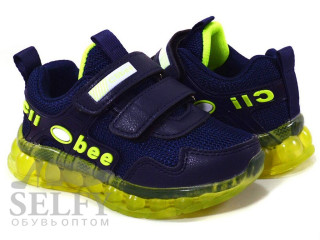 Кросівки дитячі Clibee led L-27 blue-green 26-31