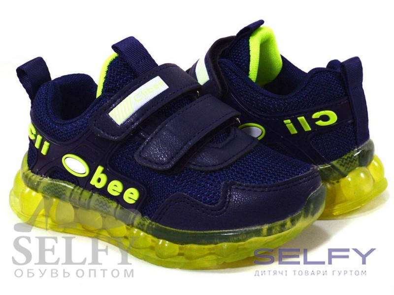 Кросівки дитячі Clibee led L-27 blue-green 26-31, Фото 1