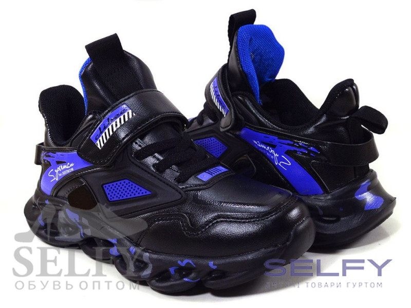 Кроссовки детские Clibee L-71 black-blue 32-37, Фото 1