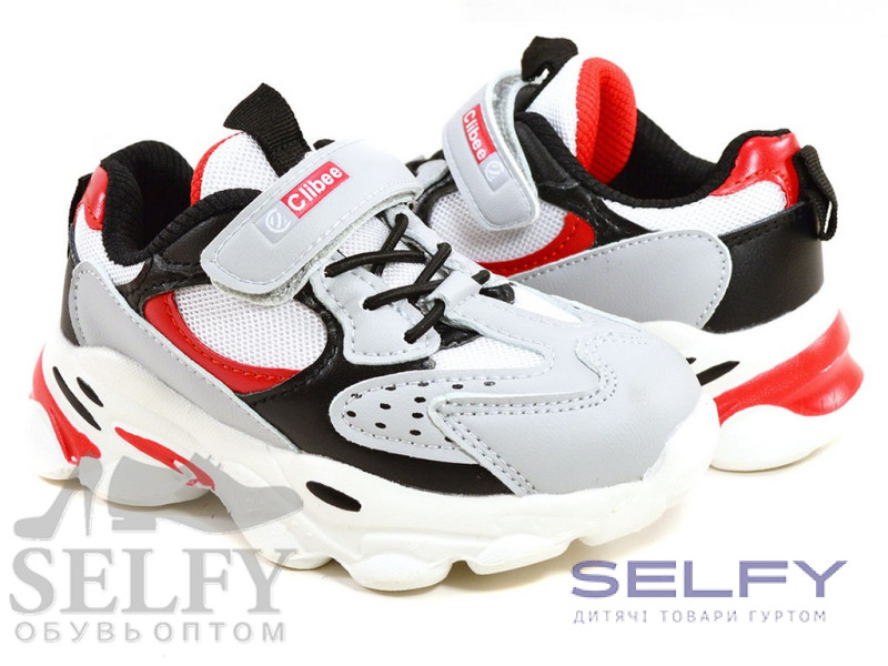 Кросівки дитячі Clibee L-156 grey-red 26-31, Фото 1