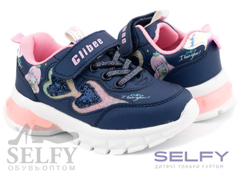 Кросівки дитячі Clibee F939 blue-pink 27-32, Фото 1