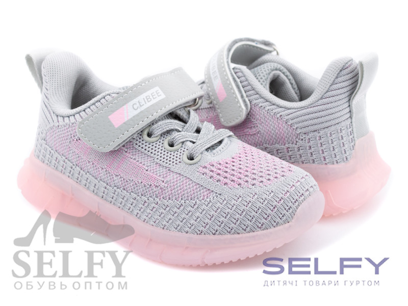 Кросівки дитячі Clibee F12 grey-pink 27-32, Фото 1