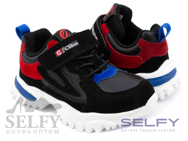 Кросівки дитячі Clibee F-2 black-red 27-32, Фото 1