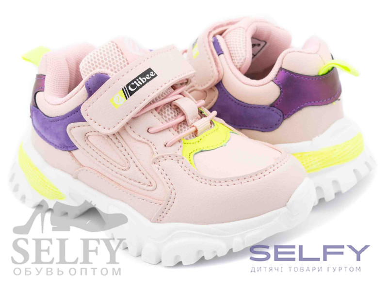 Кросівки дитячі Clibee F-2 pink-green 27-32, Фото 1