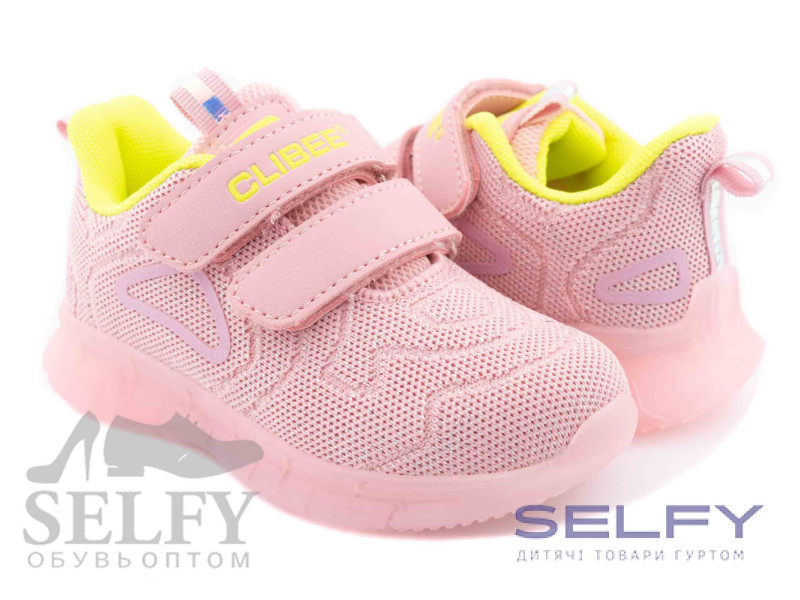 Кроссовки детские Clibee F-15 pink-yellow 26-31, Фото 1