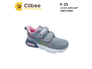Кросівки дитячі Clibee F-25 grey-pink 27-32