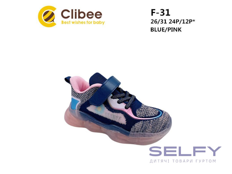 Кросівки дитячі Clibee F-31 blue-pink 26-31, Фото 1