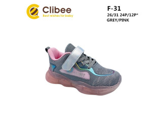 Кросівки дитячі Clibee F-31 grey-pink 26-31