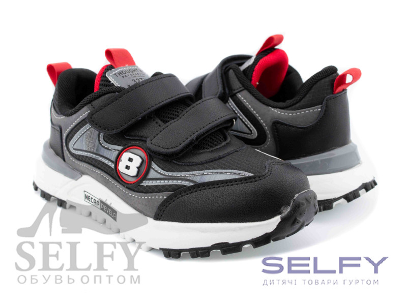 Кросівки дитячі Clibee L-215A black-red 32-37, Фото 1