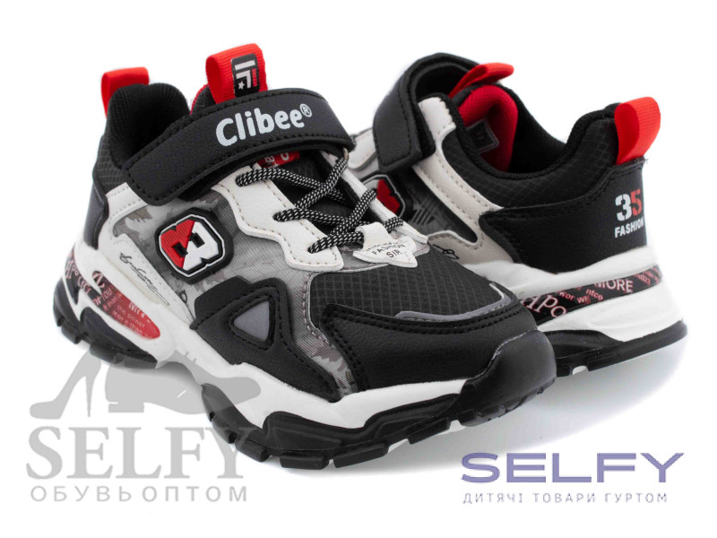 Кросівки дитячі Clibee L-218 black-red 32-37, Фото 1