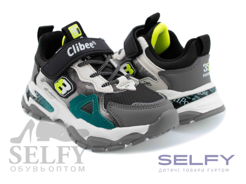 Кросівки дитячі Clibee L-218 grey-green 32-37, Фото 1