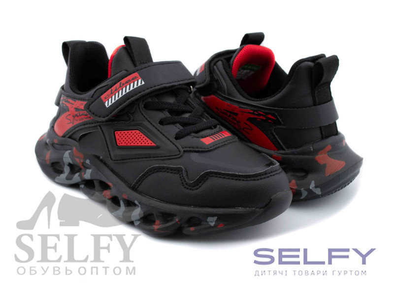 Кроссовки детские Clibee L-71 black-red 32-37, Фото 1