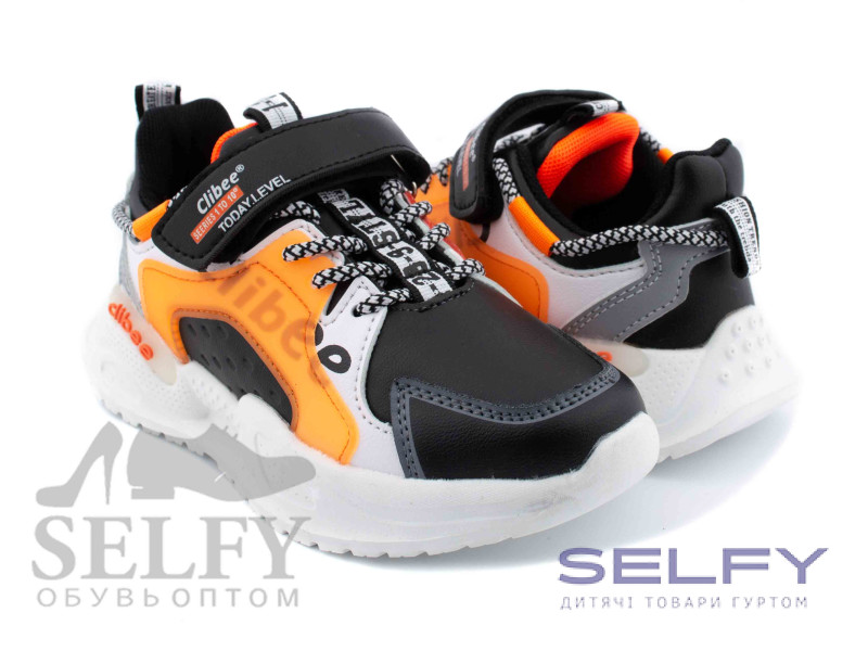 Кросівки дитячі Clibee L-300 black-orange 32-37, Фото 1