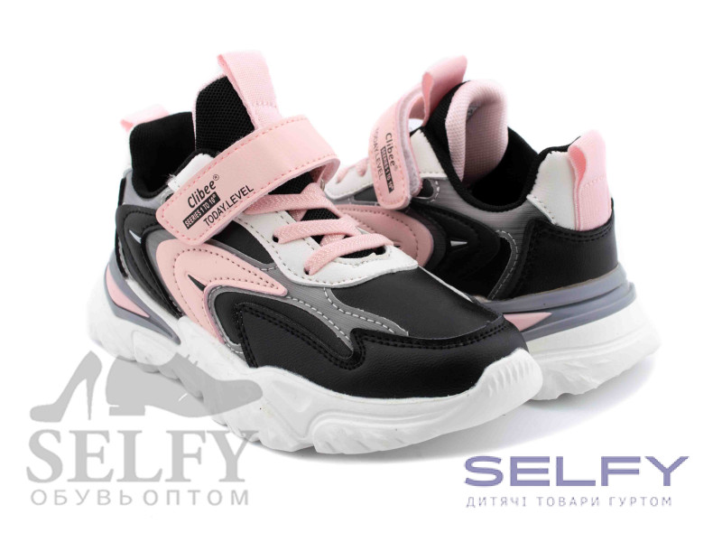 Кросівки дитячі Clibee L-303 black-pink 32-37, Фото 1