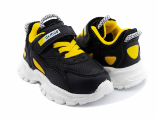 Кросівки дитячі Clibee E-89 black-yellow 22-27