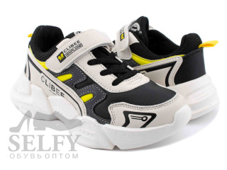 Кросівки дитячі Clibee E-80 white-yellow 32-37