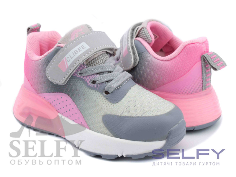 Кросівки дитячі Clibee F20-1 grey-pink 26-31, Фото 1