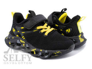 Кросівки дитячі Clibee L-321A black-yellow 26-31
